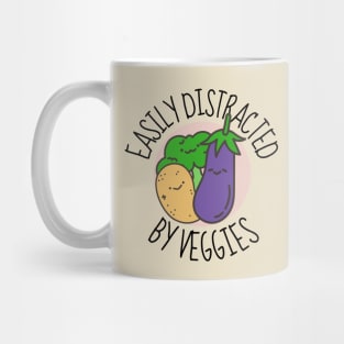 Easily Distracted By Veggies Funny Mug